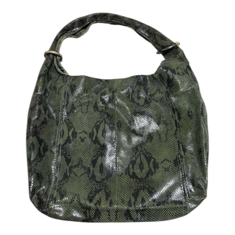 Kate Landry Python Leather Bag Emerald Green And … - image 1